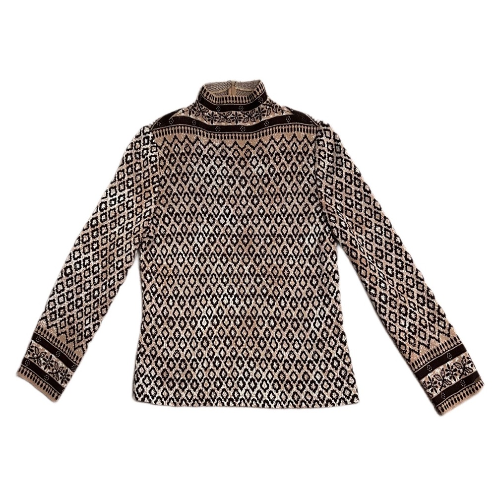 St. John Sport wool blend faux turtleneck sweater